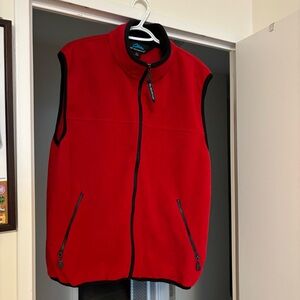 Red Sleeveless fleece Jacket